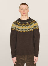 Load image into Gallery viewer, WINGS FAIR ISLE CREW NECK JUMPER BROWN MULTI
