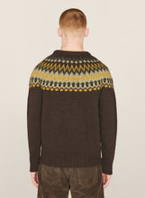 Load image into Gallery viewer, WINGS FAIR ISLE CREW NECK JUMPER BROWN MULTI

