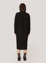 Load image into Gallery viewer, JUDY DOUBLECLOTH COTTON DRESS BLACK
