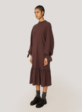 Load image into Gallery viewer, RUSHMORE SEERSUCKER CHECK DRESS BURGUNDY MULTI
