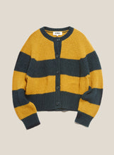 Load image into Gallery viewer, FOXTAIL STRIPE CARDIGAN NAVY YELLOW
