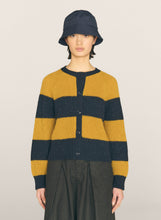 Load image into Gallery viewer, FOXTAIL STRIPE CARDIGAN NAVY YELLOW
