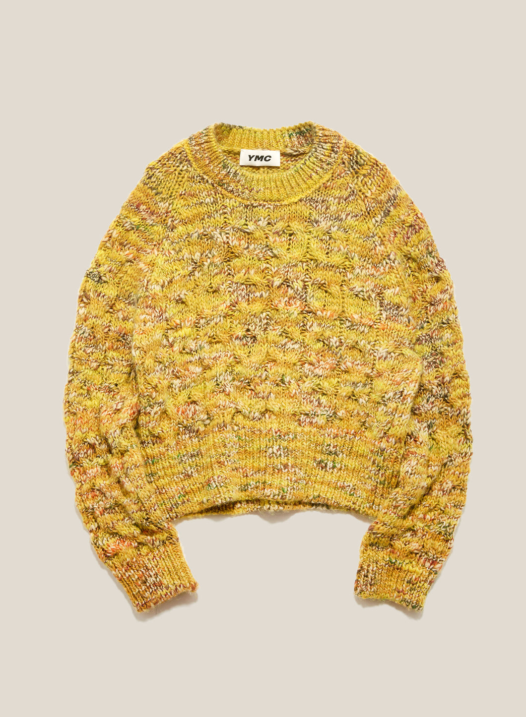 PEZ SPACE DYED CREW NECK JUMPER YELLOW MULTI