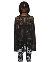 Load image into Gallery viewer, Black Cross Net Sweater
