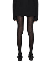 Load image into Gallery viewer, Racer Monogram Tights Black
