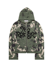 Load image into Gallery viewer, Camo Knit Zip Hoodie
