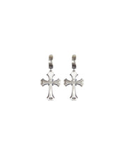Load image into Gallery viewer, Silver Cross Earrings
