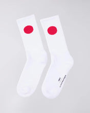 Load image into Gallery viewer, Japanese Sun Socks X Democratique White
