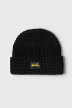 Load image into Gallery viewer, Knitted Patch Beanie Black
