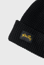Load image into Gallery viewer, Knitted Patch Beanie Black
