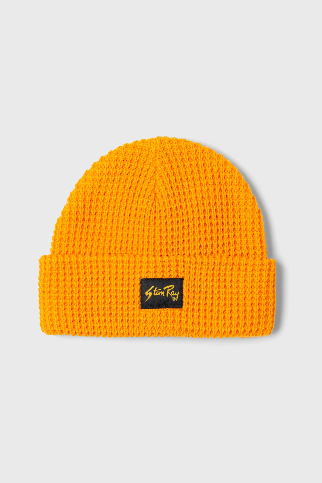 Knitted Patch Beanie Orange
