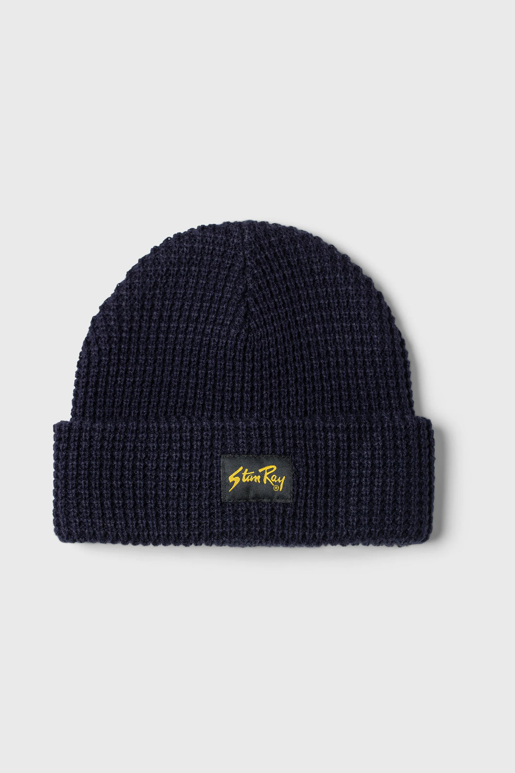 Knitted Patch Beanie Navy