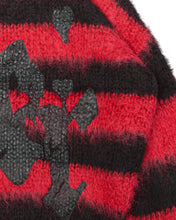 Load image into Gallery viewer, Red Mohair Stripe Sweater
