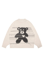Load image into Gallery viewer, Beige Lullaby Bear Knit Sweater
