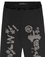 Load image into Gallery viewer, Black Studded Censored Sweatpants
