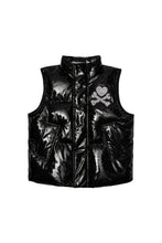 Load image into Gallery viewer, Chenille Puffer Vest Black
