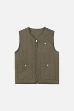 Load image into Gallery viewer, Waylon Twill Reversible Vest Olive
